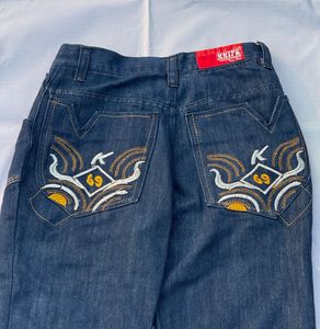Flared Dark Wash Denim Jeans