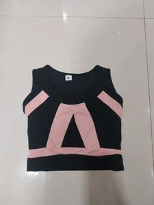 Black & Pink Top