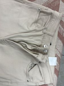 H&amp;M Cream Wide Leg Jeans