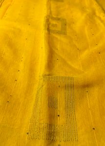 Yellow Cotton Silk Saree with Zari &amp; Sequins