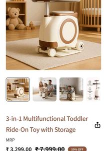 Kids' Ride-On Suitcase with Handle