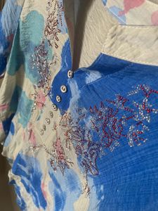 Embellished Floral Print blouse