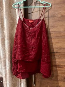 Sparkling Layered Spaghetti Strap Top