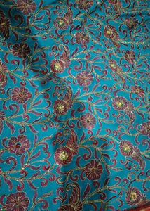 Embroidered Teal Saree