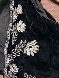 Embroidered Velvet Ethnic Vest