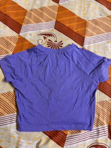 Purple "Moon Child" Crop Top