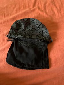 Geometric Holographic Backpack With Pouch