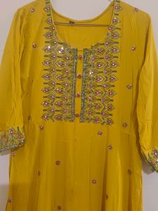 Yellow Anarkali Kurta