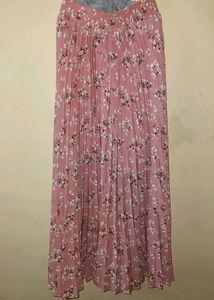 Pink Floral Pleated Maxi Palazzo