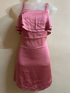 Pink Ruffle Tiered Mini Dress