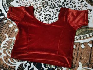 Red Velvet Blouse