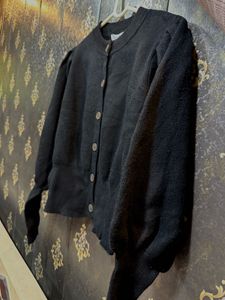 Elegant Black Knit Cardigan🖤🦋