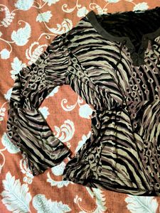 Animal Print Long Sleeve Top