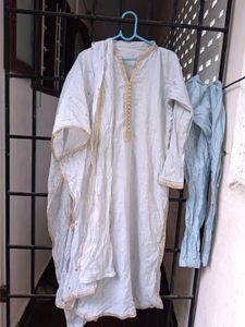 Elegant Light Blue Kurta Set with Dupatta