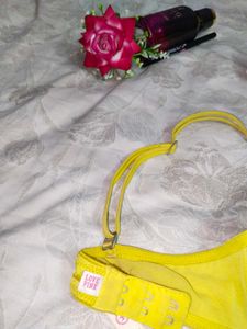 Vibrant Yellow Padded  push-up Bra