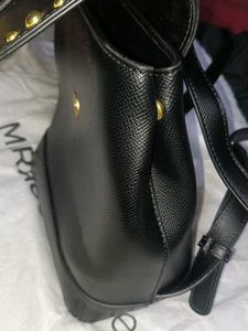 MIRAGGIO Stylish Black Backpack with Gold Studs