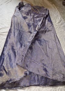 Royal Blue Brocade long Skirt