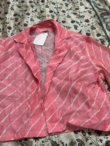 Pink Striped Cotton blezzer