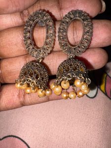Peacock Design Jhumka Earrings