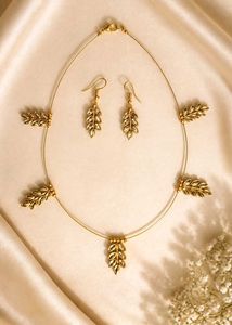 Hand made invisible chain with earrings set