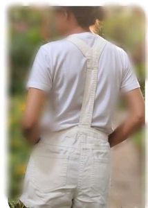 White Denim Overalls