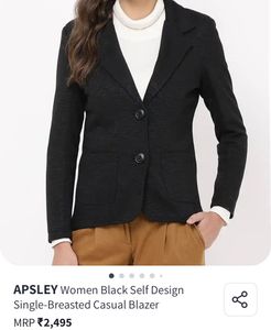 APSLEY Self-Design Single-Breasted Blazer