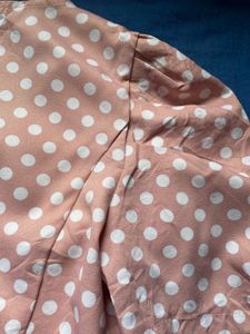 Cute Polka Dot Puff Sleeve Top