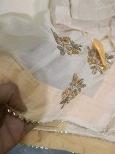 Embroidered saree with blouse