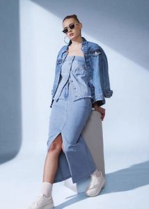 Denim Strapless Corset Top