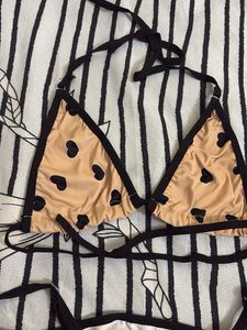 Cute Heart Print Bikini Set