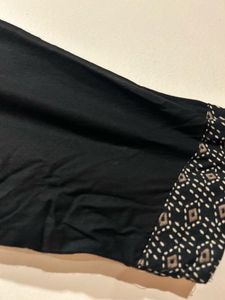 Black Kurta Pant Co-ord Set with Ethnic Print