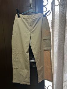 Unisex Beige Cargo Pants