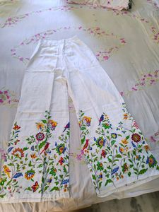 White Kurti &amp; Palazzo Set