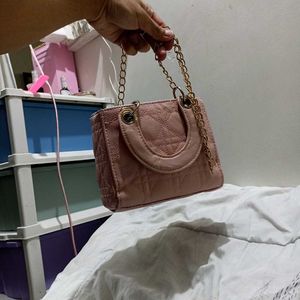 Daisy Pink Quilted Mini Bag