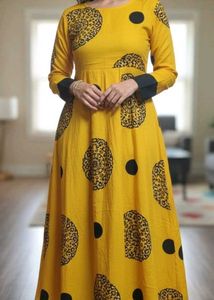 Elegant Yellow Printed Kurta 'M' Size