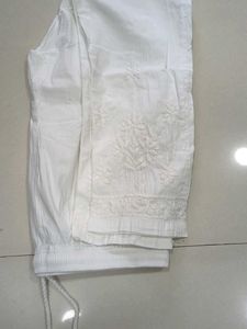 Lycra Chikankari pant dyeable