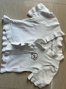 Cute White Embroidered Top