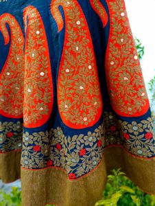 Orange Rajasthani Lehenga