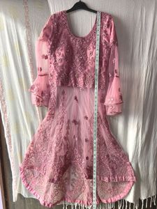 pink beautiful gown set