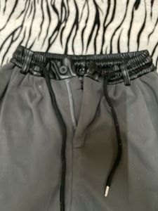Stylish Dark Grey Wide-Leg Pants