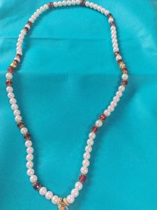 Beaded Necklace with Religious Pendant