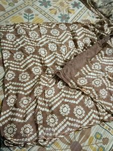 Brown Bandhani scarf