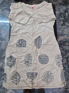 Elegant Beige Linen Kurta