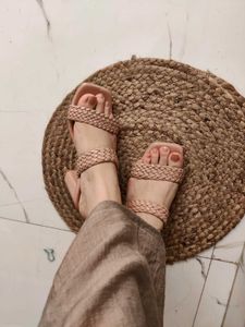 Stylish Braided Strap Block Heel Sandals