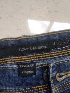 Calvin Klein Women's Blue Distressed Jeans
