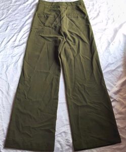 Olive Green Wide Leg Pants
