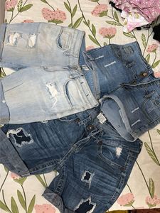 Combo pf 3 Distressed Denim Shorts Bundle