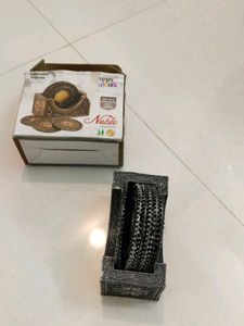 6 Tea Coasters Set with Stand