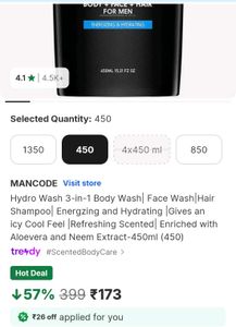 MANCODE Hydro Wash 3-in-1 for Men