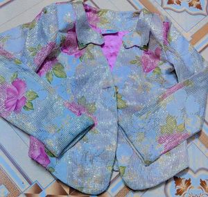 Sparkling Floral Print Jacket